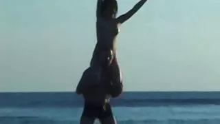 Candid naken nudist tonåring rumpan på den allmänna stranden
