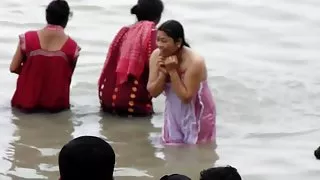 Ganga badplats fångas